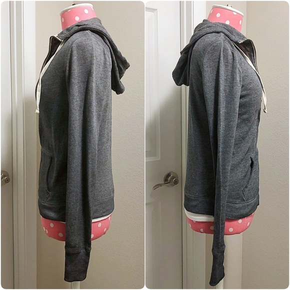 NEW SO Lounge Life Charcoal Gray Full Zip Hoodie - Picture 6 of 8